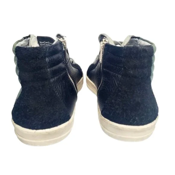 P448 Skate Suede & Leather High Top Green & Black Sneaker. Size 10.5/44 - Picture 4 of 11